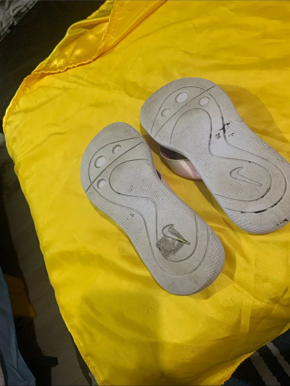Nike Kids Iridescent Strap Pink Footbed Flip Flops